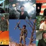1980s war movies: Full Metal Jacket, Platoon, Empire of the Sun, Das Boot, Red Dawn, Top Gun, Casualties of War, Heartbreak Ridge