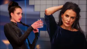 The Substance starring Margaret Qualley and Demi Moore