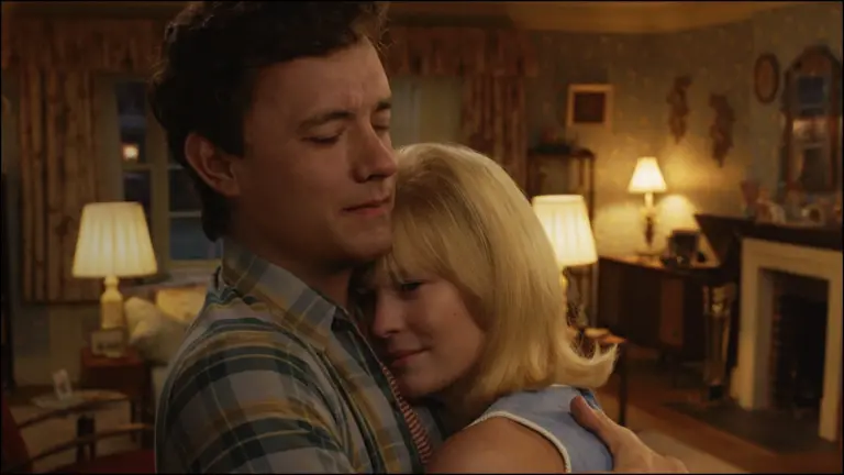 Tom Hanks and Robin Wright in the Robert Zemeckis film Here (movie review).