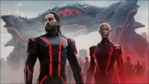 Tron: Ares starring Jared Leto, Greta Lee, Jodie Turner-Smith, and Jeff Bridges