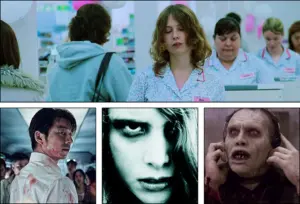 Zombie movies: Shaun of the Dead, Train to Busan, Night of the Living Dead, Day of the Dead