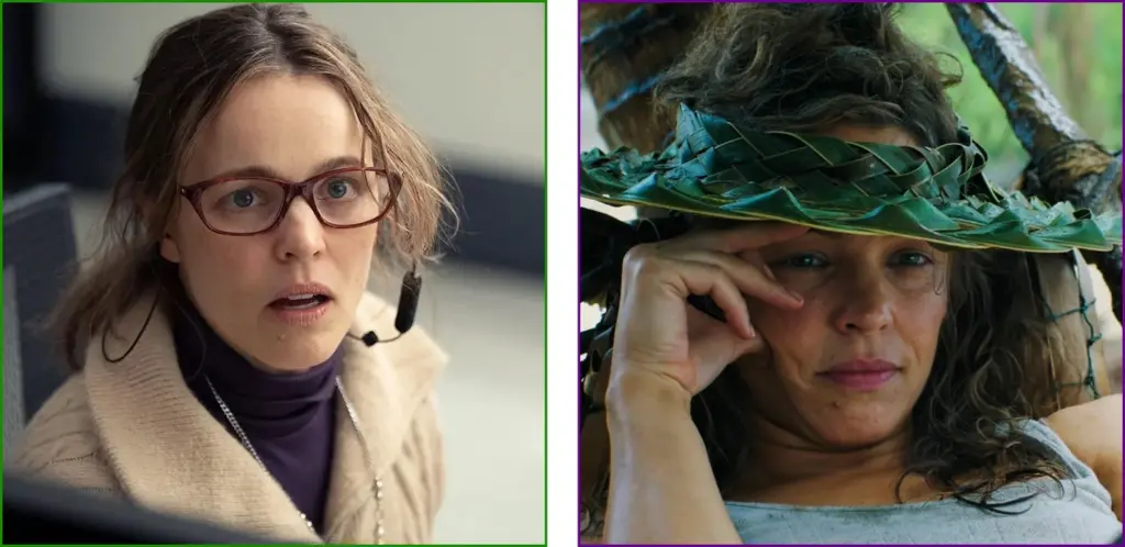 Rachel McAdams transformed from office nerd to island survivor